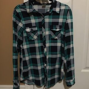 Turquoise flannel